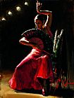 Celina con abanico by Fabian Perez